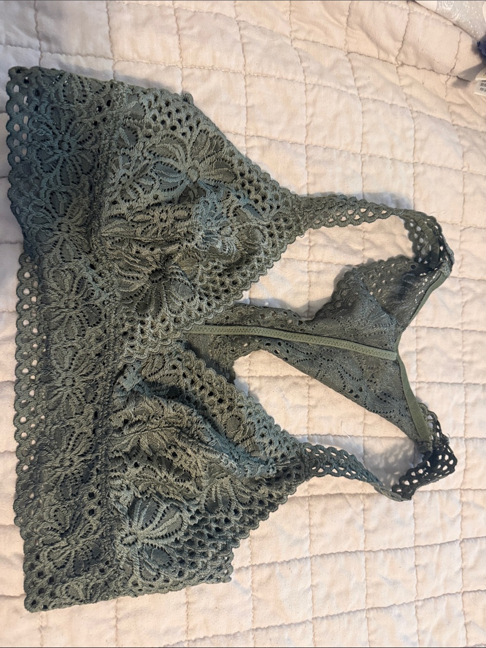 aerie Lace Bralette - Sage Green